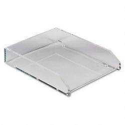 Kantek Inc Clear Acrylic Single Letter Tray, Front Load, Self Stacking, Letter Size (KTKAD10)