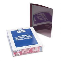 Esselte Pendaflex Corp. Clear Front Report Cover, 3 Prong, 1/2 Capacity, Burgundy Back Cover, 25/Box (ESS53341)