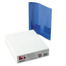 Universal Office Products Clear Front Report Cover with Light Blue Leatherine Back Cover, 25 per Box (UNV56101)