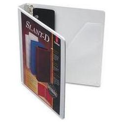 Cardinal Brands Inc. ClearVue™ Premium Slant D® Presentation Binder, 1 Capacity, White (CRD10200)