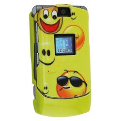 Eforcity Clip-On Case for Motorola RAZR V3 / V3c / V3m, Happy Faces by Eforcity