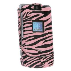 Eforcity Clip-On Case for Motorola RAZR V3 / V3c / V3m, Pink Zebra Pattern by Eforcity