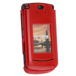 Eforcity Clip-On Case w/ Belt Clip for Motorola RAZR2 V9, Red by Eforcity