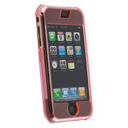 Eforcity Clip On Crystal Case w/ Belt Clip for Apple iPhone, Clear Pink