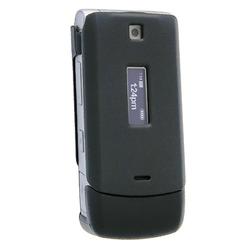 Eforcity Clip-On Rubber Case for Motorola W385, Black by Eforcity