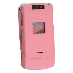 Eforcity Clip On Rubber Case w/ Belt Clip for Motorola RAZR V3xx, Pink