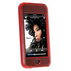 Eforcity Clip-on Crystal Case w/ Belt Clip & Lanyard for iPod Touch, Red by Eforcity