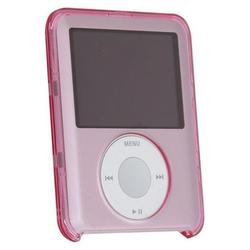 Eforcity Clip-on Crystal Case w/ Lanyard for iPod Gen3 Nano, Clear Pink