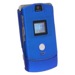 Eforcity Clip-on Rubber Case for Motorola RAZR V3 / V3c, Blue