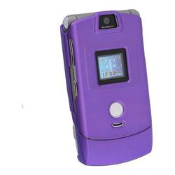 Eforcity Clip-on Rubber Case for Motorola RAZR V3 / V3c, Purple