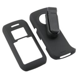 Eforcity Clip-on Rubber Case w/ Belt Clip for LG VX9900, Black