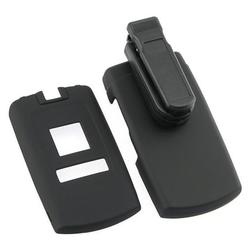 Eforcity Clip-on Rubber Case w/ Belt Clip for Samsung A707, Black