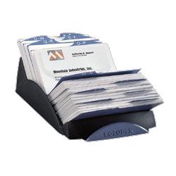 Rolodex Corporation Combo Business Flat File, 200 Slot Cards, 12 A-Z Tabs, Black (ROL67261)