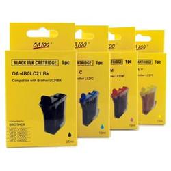 Abacus24-7 Compatible Brother LC21 Valu 4-Pak: 1 ea. FULL SET (1 black, 1 cyan, 1 magenta, 1 yellow)