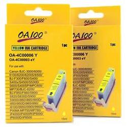 Abacus24-7 Compatible Canon BCI-6Y Valu 2-Pak: 2 yellow