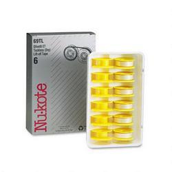 Nu-Kote International Compatible Tackless Lift Off Tape for Olivetti Typewriters, 6/Box (NUK69TL)