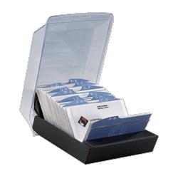 Rolodex Corporation Covered Card File, 100 Slotted Card Capacity, Black (ROL67260)