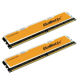 CRUCIAL TECHNOLOGY Crucial 2GB kit ( 2 x 1GB ) Ballistix DDR3 PC3-12800 240-pin DIMM Memory - BL2KIT12864BA1608
