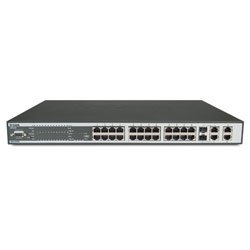 D-LINK BUSINESS PRODUCTS SOLUTIONS D-Link Managed 24-Port 10/100 Stackable L2 PoE Switch, 4 Gigabit Copper Ports, 2 Combo SFP