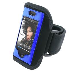 Eforcity Deluxe ArmBand for Apple iPhone, Black w/ Blue Trim by Eforcity
