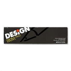 Faber Castell/Sanford Ink Company Design® Ebony Sketching Pencil, Matte Jet Black, Dozen (SAN14420)