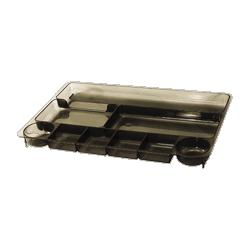 OFFICEMATE INTERNATIONAL CORP Drawer Tray, 9 Compartments, 14 x9 x1-1/8 , Smoke (OIC21301)
