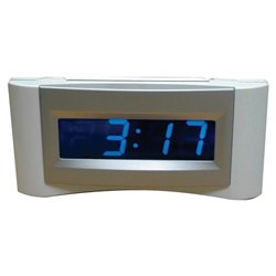 EQUITY 40010 Insta-Set 0.9 Alarm Clock with Blue LCD