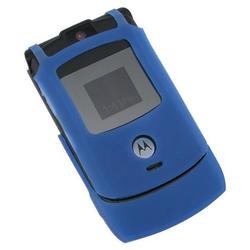 Eforcity Blue Silicone Skin Case for Motorola Razr V3 / V3c / V3m