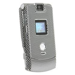 Eforcity Carbon Fiber Clip-on Case for Motorola Razr V3 / V3c / V3m