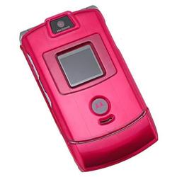 Eforcity Clear Pink Crystal Case for Motorola Razr V3 / V3c / V3m