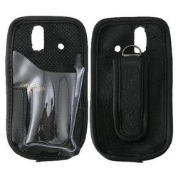 Eforcity Genuine Black Leather Case for Kyocera Slider Remix KX5