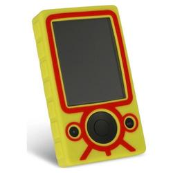 Eforcity Premium Heavy Duty Silicone Skin Case for Microsoft Zune,Yellow w/ Cherry Red Trim with Acc