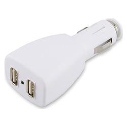 Eforcity White 2-Port USB Car Charger Adapter for iPod, iPod Shuffle, iPod Nano, iPod Mini, iPod Vid