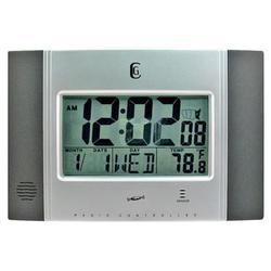 Elgin 4625G Silver Wall Clock with Radio Control