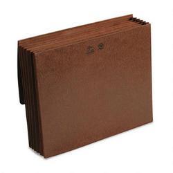Smead Manufacturing Co. Expanding Partition Wallet, Leather Like/Elastic Cord, 6 Pockets, 11 3/4 x 9 1/2 (SMD72373)
