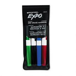 Faber Castell/Sanford Ink Company Expo® Dry Erase Markers Four Color Set, Fine Point (SAN84074)