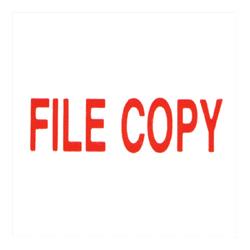 Sparco Products FILE COPY Title Stamp, 1-3/4 x5/8 , Red Ink (SPR60018)
