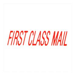 Sparco Products FIRST CLASS MAIL Title Stamp, 1-3/4 x5/8 , Red Ink (SPR60027)