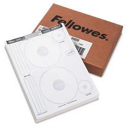 Fellowes Manufacturing Fellowes CD/DVD Label(s) - Glossy - 300 x Label