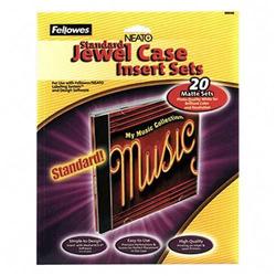 Fellowes Manufacturing Fellowes Matte Finish Jewel Case Insert - Matte - 20 x Inserts