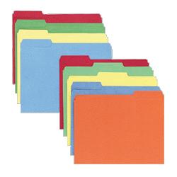 Sparco Products File Folders, 1/3 AST Tab Cut, Letter-Size, 100/BX, AST (SPR42004)