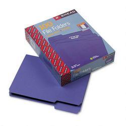 Smead Manufacturing Co. File Folders, Single Ply Top, 1/3 Cut, Letter, Purple, 100/Box (SMD13043)