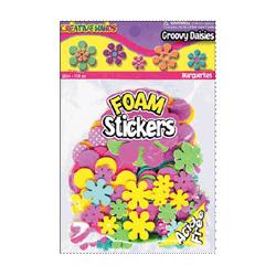 Fibre-Craft Materials Corp Foam Stickers, Groovy Daises, 3-D, Acid Free (FCM2854)