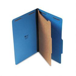 Universal Office Products Four Section Pressboard Classification Folder, Legal Size, Cobalt Blue, 10/Bx (UNV10211)