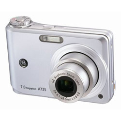 GENERAL IMAGING COMPANY GE A735SL 7 Megapixel Digital Camera, 3X Optical Zoom, 2.5 LCD with advanced features like Face Tracking, Image Stabilization, Panorama Stitching and Red Eye Re