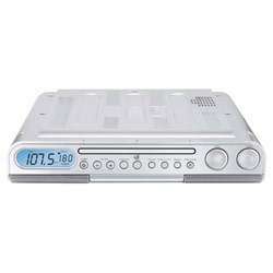 GPX Under-Cabinet CD Player with Clock, Kitchen Timer, and Digital Display AM/FM Radio and Remote Control