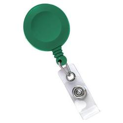 BRADY PEOPLE ID - CIPI GREEN CLIP-ON BADGE REEL W/CLR STRP NO