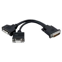 Gefen DVI to DVI and VGA Adapter - 15-pin D-Sub (HD-15) Female and 24-pin DVI-I Female Dual Link to 24-pin DVI-I Male Dual Link
