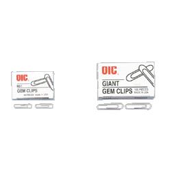 OFFICEMATE INTERNATIONAL CORP Gem Clips, Size 1, Premium, Standard, .036 Gauge, Silver (OIC99916)