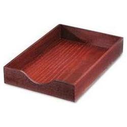 Carver Wood Products Genuine Oak Stackable Desk Tray, Legal, Stand. Depth, 2 1/4 h, Mahogany Finish (CVR07223)